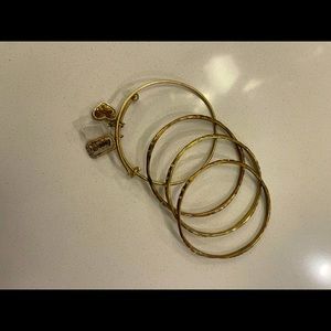 Gold bracelets- bundle!! Bangle and charm bracelet